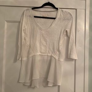White top from Anthropologie